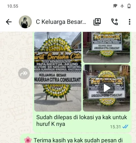 Pengiriman Papan Bunga Duka Buahbatu